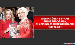 Mehtap Özer Seyran, Emine Erdoğan’a, Elazığ No:23 Mutfağı Kitabını Hediye Etti