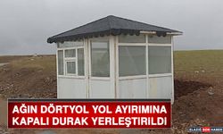 Ağın Dörtyol Yol Ayırımına Kapalı Durak Yerleştirildi