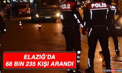 Elazığ’da 68 Bin 235 Kişi Arandı