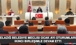 Elazığ Belediye Meclisi Ocak Ayı Oturumları İkinci Birleşimle Devam Etti