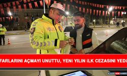 Farlarını Açmayı Unuttu, Yeni Yılın İlk Cezasını Yedi