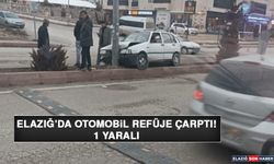 Elazığ’da Otomobil Refüje Çarptı: 1 Yaralı