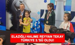 Elazığlı Halime Reyyan Tekay, Türkiye 3.’sü Oldu!