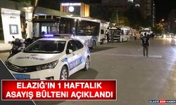 Elazığ’ın 1 Haftalık Asayiş Bülteni Açıklandı