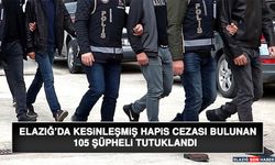 Elazığ’da Kesinleşmiş Hapis Cezası Bulunan 105 Şüpheli Tutuklandı