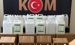 Erzurum'da 350 litre kaçak etil alkol ele geçirildi