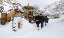 Şemdinli Kaymakamı Akpınar, karla mücadele çalışmalarını inceledi