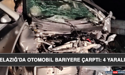 Elazığ'da Otomobil Bariyere Çarptı: 4 Yaralı