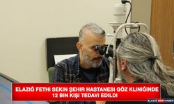 Elazığ Fethi Sekin Şehir Hastanesi Göz Kliniğinde 12 Bin Kişi Tedavi Edildi