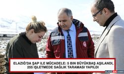 Elazığ'da Şap İle Mücadele: 5 Bin Büyükbaş Aşılandı, 255 İşletmede Sağlık Taraması Yapıldı