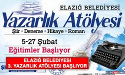 Elazığ Belediyesi 3. Yazarlık Atölyesi Başlıyor