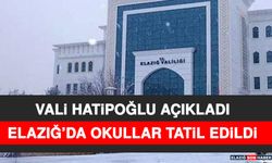 Elazığ'da Eğitime Bir Günlük Ara Verildi