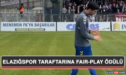 Elazığspor Taraftarına Fair-Play Ödülü