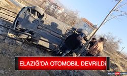 Elazığ’da Otomobil Devrildi