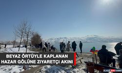 Beyaz Örtüyle Kaplanan Hazar Gölüne Ziyaretçi Akını