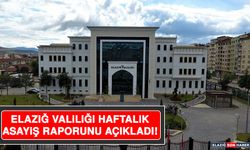 Elazığ Valiliği Asayiş Raporunu Açıkladı