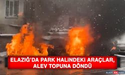 Elazığ’da Park Halindeki Araçlar, Alev Topuna Döndü