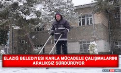 Elazığ Belediyesi Karla Mücadele Çalışmalarını Aralıksız Sürdürüyor