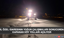 İl Özel İdaresinin Yoğun Çalışmaları Sonucunda Kapanan Köy Yolları Açılıyor