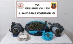 Erzurum'da menfezde saklanan 6 kilo 820 gram uyuşturucu ele geçirildi