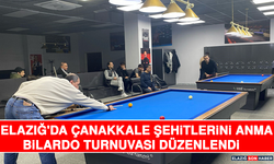 Elazığ'da Çanakkale Şehitlerini Anma Bilardo Turnuvası Düzenlendi