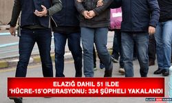 Elazığ Dahil 51 İlde ‘HÜCRE-15’operasyonu: 334 Şüpheli Yakalandı