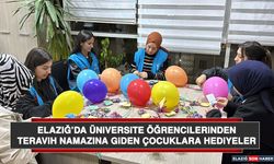 Elazığ’da Üniversite Öğrencilerinden Teravih Namazına Giden Çocuklara Hediyeler