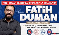 Fatih Duman Elazığ’da Okurlarıyla Buluşuyor
