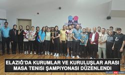 Elazığ’da Masa Tenisi Şampiyonası Düzenlendi