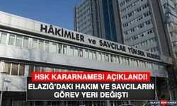 HSK Kararnamesi Açıklandı! Elazığ’daki Hakim ve Savcıların Görev Yeri Değişti