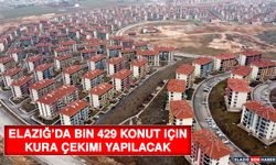 Elazığ’da Bin 429 Konut İçin Kura Çekimi Yapılacak