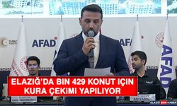 Elazığ’da Bin 429 Konut İçin Kura Çekimi Yapılıyor