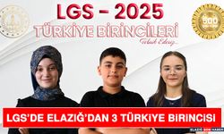 LGS’de Elazığ’dan 3 Türkiye Birincisi