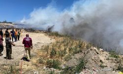 Mersin'de çöplükte başlayıp ormanlık alana sıçrayan yangına müdahale ediliyor