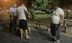 Yalova'da zabıta ekipleri parkta çekirdek kabuklarını yere atanlara temizlik yaptırdı