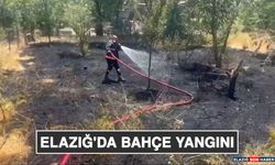 Elazığ'da Bahçe Yangını