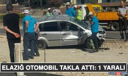 Elazığ Otomobil Takla Attı: 1 Yaralı