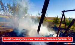 Elazığ'da Bahçede Çıkan Yangın Büyümeden Söndürüldü