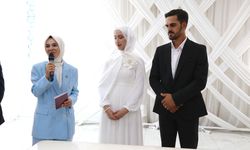 Bakan Göktaş, 'Evlenecek Gençlerin Desteklenmesi Projesi'nden yararlanan çiftin nikah törenine katıldı