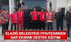 Elazığ Belediyesi İtfaiyesinden Sar Ekibine Destek Eğitimi