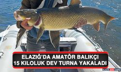 Elazığ’da Amatör Balıkçı 15 Kiloluk Dev Turna Yakaladı