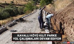 Kavallı Köyü Kilit Parke Yol Çalışmaları Devam Ediyor