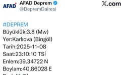 Bingöl’de 3.8 büyüklüğünde deprem