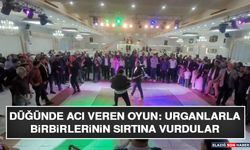 Düğünde Acı Veren Oyun: Urganlarla Birbirlerinin Sırtına Vurdular