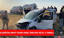 Elazığ'da Hafif Ticari Araç Tarlaya Uçtu: 3 Yaralı