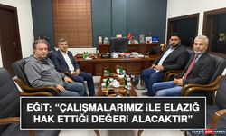 Eğit: “Çalışmalarımız İle Elazığ Hak Ettiği Değeri Alacaktır”