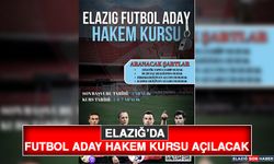 Elazığ’da Futbol Aday Hakem Kursu Açılacak