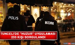 Tunceli'de "Huzur" Uygulaması: 233 Kişi Sorgulandı