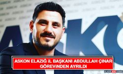 ASKON Elazığ İl Başkanı Abdullah Çınar Görevinden Ayrıldı