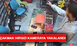 Çakmak Hırsızı Kameraya Yakalandı